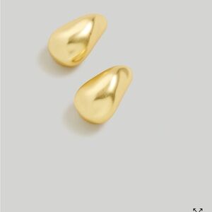 Madewell Sculpted Gold Teardrop Earrings